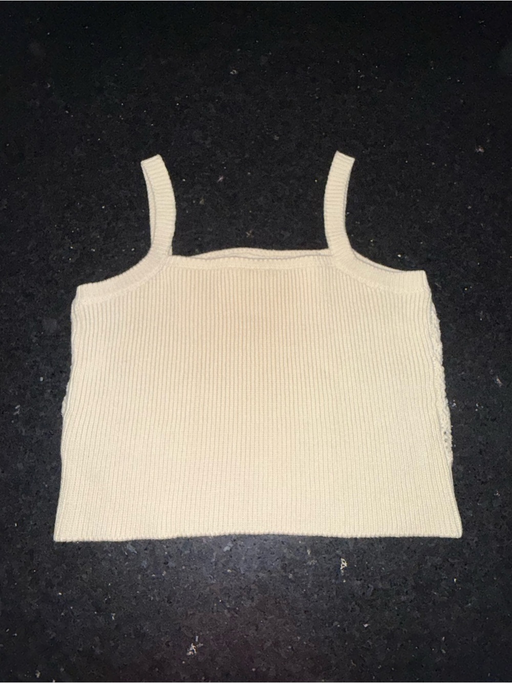 UEC J.CREW  Cropped crochet tank top in silk-cotton blend tan cream SZ MED - Picture 5 of 11